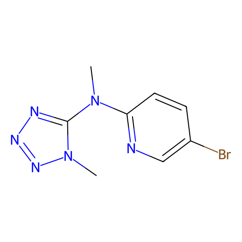 5-bromo-N-methyl-N-(1-methyl-1H-1, 2, 3, 4-tetrazol-5-yl)pyridin-2-amine, min 97%, 1 gram