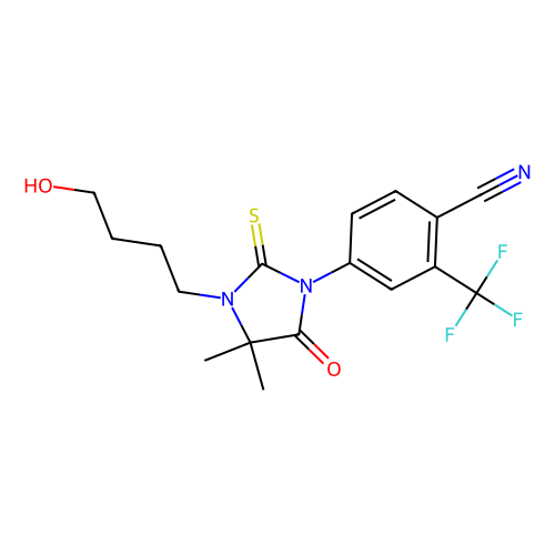 4-(3-(4-Hydroxybutyl)-4, 4-dimethyl-5-oxo-2-thioxoimidazolidin-1-yl)-2-(trifluoromethyl)benzonitrile, min 97%, 50 mg