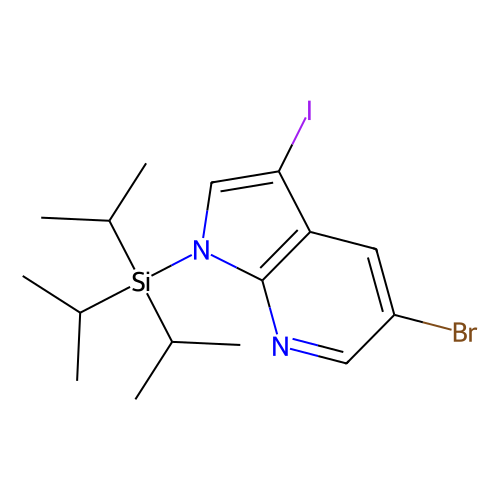 5-Bromo-3-iodo-1-triisopropylsilanyl-1h-pyrrolo[2, 3-b]pyridine, min 95%, 1 gram