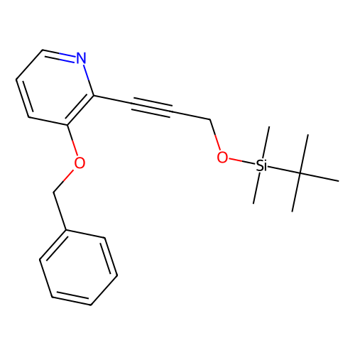 3-(Benzyloxy)-2-(3-((tert-butyldimethylsilyl)oxy)prop-1-yn-1-yl)pyridine, 1 gram