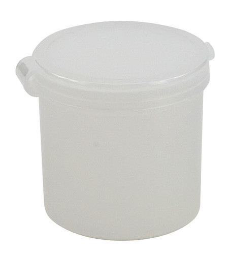 Pop-Top Plastic Jars with Hinged Lid, 1oz Squat, case/100