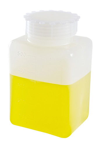 Square Bottles, Graduated HDPE, 500 mL, case/36