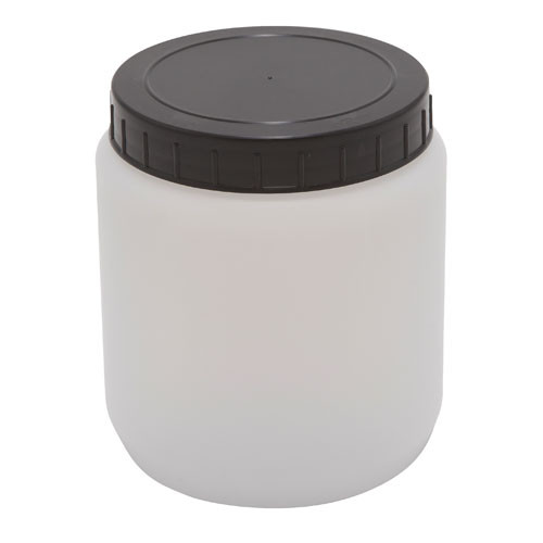 Straight-Side Powder Jars with Lid and Insert, WM HDPE, 1000mL, case/10