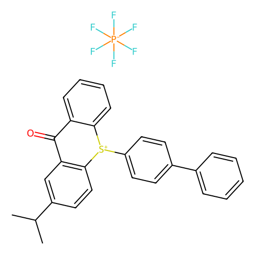 10-[1, 1'-Biphenyl]-4-yl-2-(1-methylethyl)-9-oxo-9H-thioxanthenium hexafluorophosphate, min 95%, 250 grams
