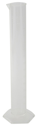 Graduated Cylinder, Molded-In Graduations, 250 mL, PMP, case/8