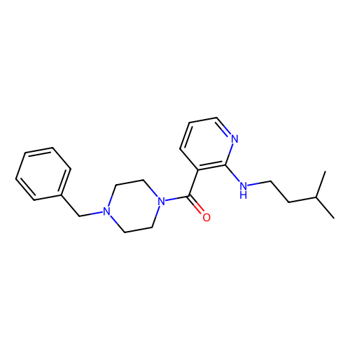 (4-Benzylpiperazin-1-yl)(2-(isopentylamino)pyridin-3-yl)methanone, min 98%, 1 gram
