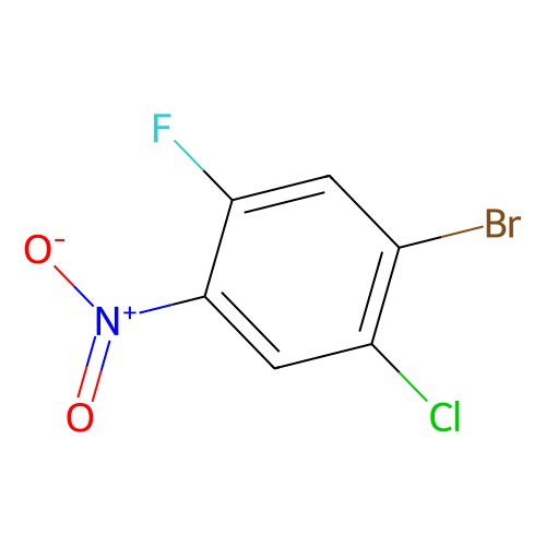 1-Bromo-2-chloro-5-fluoro-4-nitrobenzene, min 98%, 10 grams