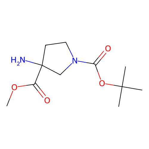 1-tert-butyl 3-methyl 3-aminopyrrolidine-1, 3-dicarboxylate, min 97%, 250 mg