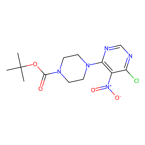 1-Boc-4-(6-chloro-5-nitro-4-pyrimidinyl)piperazine, min 95%, 1 gram