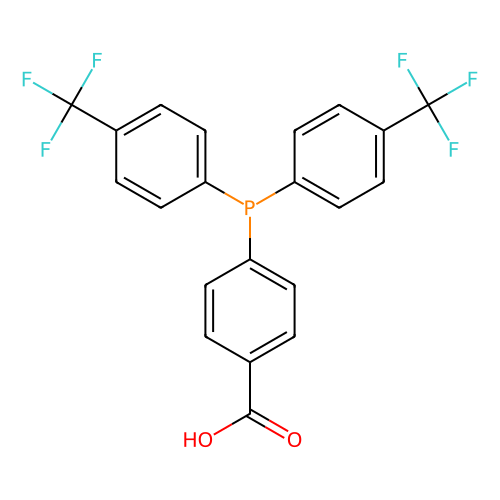 Bis(4-trifluoromethylphenyl)(4-carboxyphenyl)phosphine, min 97%, 100 mg