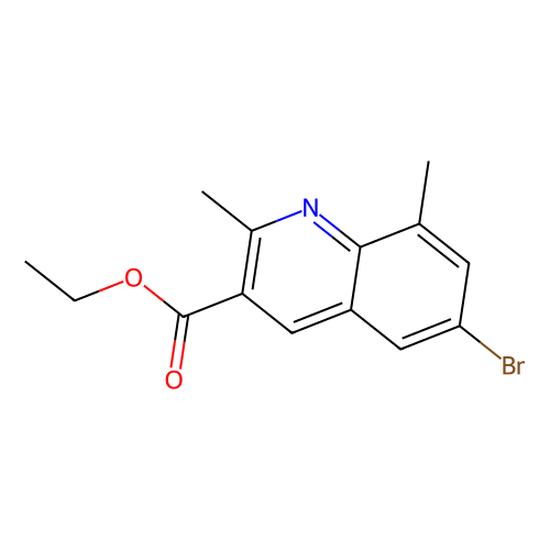 6-Bromo-2, 8-dimethylquinoline-3-carboxylic acid ethyl ester, min 98%, 1 gram