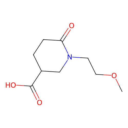 1-(2-Methoxyethyl)-6-oxopiperidine-3-carboxylic acid, 1 gram, Reagent Grade
