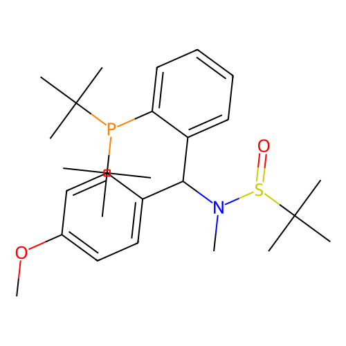 [S(R)]-N-[(S)-(4-Methoxyphenyl)[2-(di-tert-butylphosphino)phenyl]methyl]-N, 2-dimethyl-2-propanesulfinamide, min 95%, 100 mg