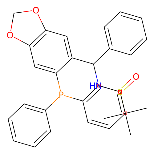 [S(R)]-N-[(R)-[6-(Diphenylphosphino)benzo[d][1, 3]dioxol-5-yl]phenylmethyl]-2-methyl-2-propanesulfinamide, min 95%, 100 mg