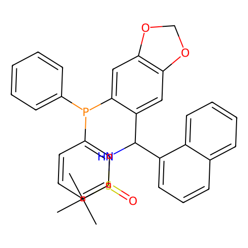 [S(R)]-N-[(S)-[6-(Diphenylphosphino)benzo[d][1, 3]dioxol-5-yl]-1-naphthalenylmethyl]-2-methyl-2-propanesulfinamide, min 95%, 100 mg