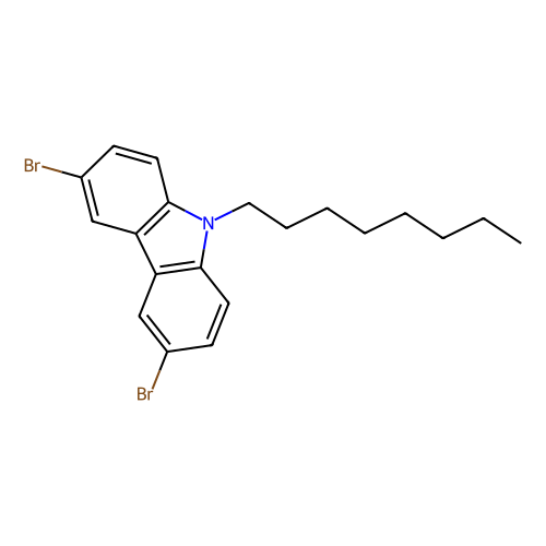 3, 6-Dibromo-9-n-octylcarbazole, min 98%, 1 gram