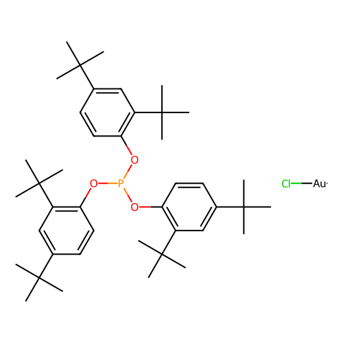 Chloro[tris(2, 4-di-tert-butylphenyl)phosphite]gold, min 97%, 2.5 grams
