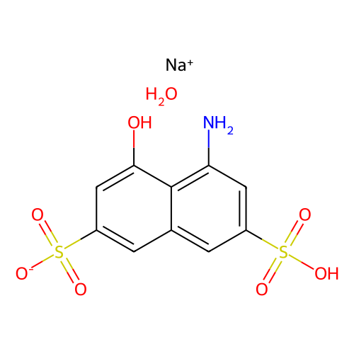 1-Amino-8-naphthol-3, 6-disulfonic Acid Monosodium Salt Hydrate, min 80%, 100 grams