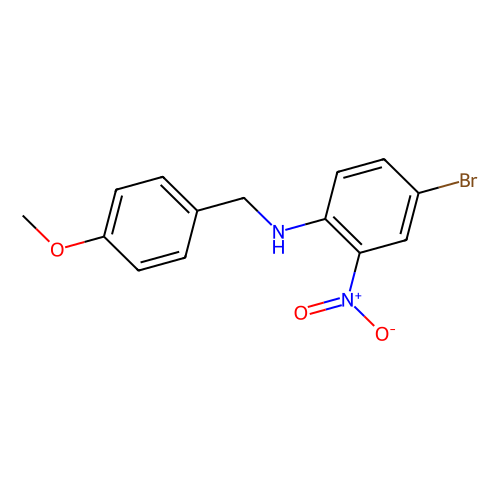 4-Bromo-N-(4-methoxybenzyl)-2-nitroaniline, min 98%, 1 gram