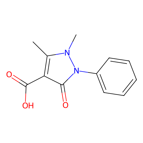 1, 5-Dimethyl-3-oxo-2-phenyl-2, 3-dihydro-1H-pyrazole-4-carboxylic acid, min 95%, 100 mg