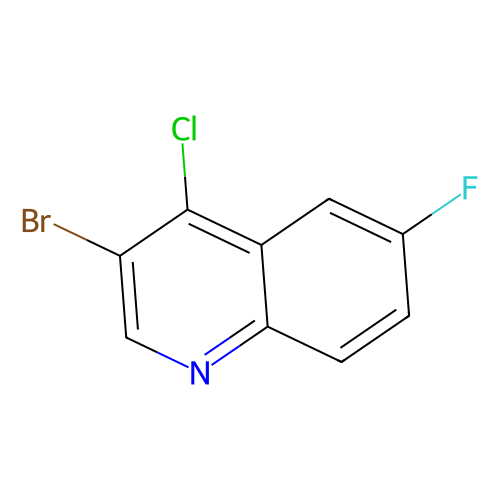 3-Bromo-4-chloro-6-fluoroquinoline, min 97%, 1 gram