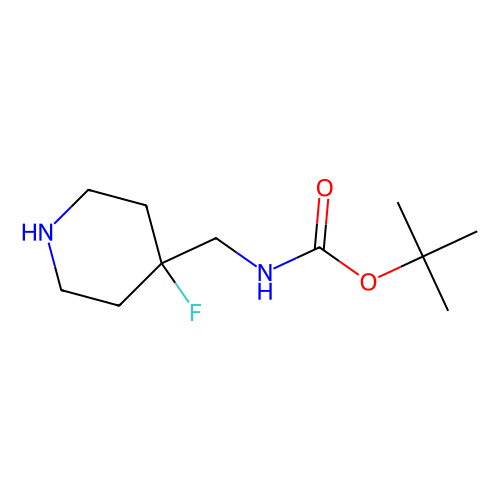 tert-butyl N-[(4-fluoropiperidin-4-yl)methyl]carbamate, min 97%, 1 gram