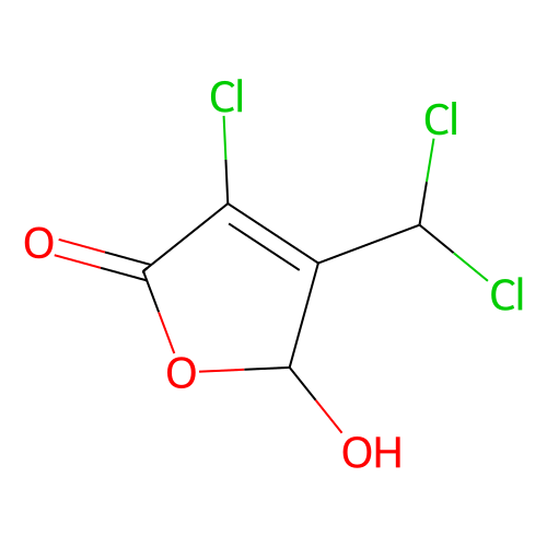 3-Chloro-4-(dichloromethyl)-5-hydroxy-2(5H)-furanone, 2.5 mg