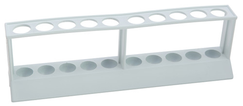 Test Tube Rack, 2-Tier, 18mm Tubes, HDPE, 9-3/4" x 2-3/8" x 2-7/8", pack/5