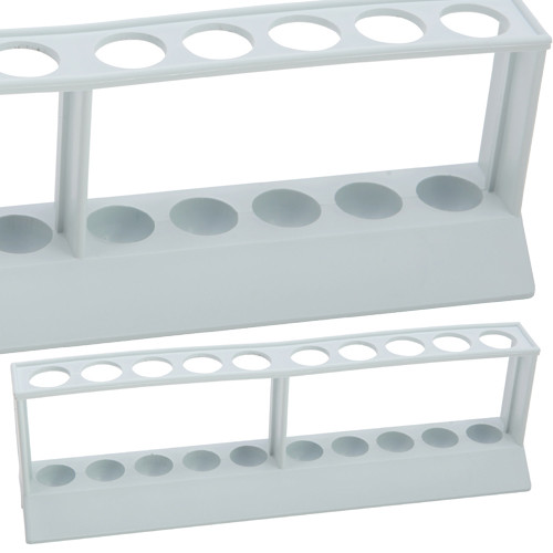 Test Tube Rack, 2-Tier, 18mm Tubes, HDPE, 9-3/4" x 2-3/8" x 2-7/8", pack/5