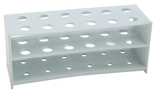 Test Tube Rack, 3-Tier, 12mm Tubes, HDPE, 7-1/2" x 2-3/8" x 3-1/8", pack/5