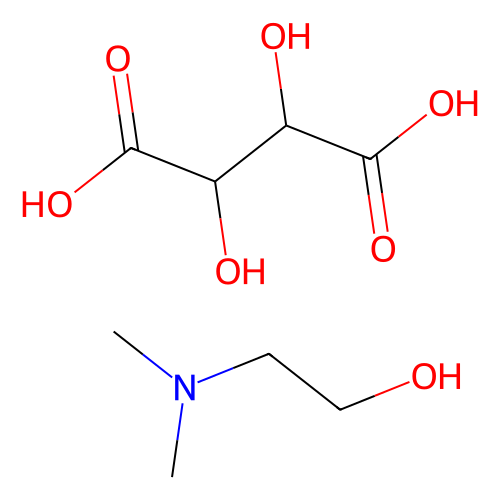 2-Dimethylaminoethanol (+)-bitartrate salt, min 98%, 250 grams