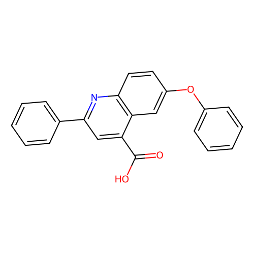 6-phenoxy-2-phenylquinoline-4-carboxylic acid, 100 mg