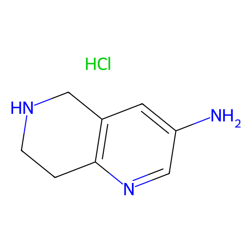 5, 6, 7, 8-Tetrahydro-1, 6-naphthyridin-3-amine hydrochloride, min 97%, 100 mg