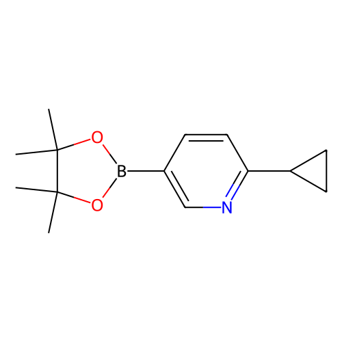 2-Cyclopropyl-5-(4, 4, 5, 5-tetramethyl-1, 3, 2-dioxaborolan-2-yl)pyridine, min 95%, 100 mg