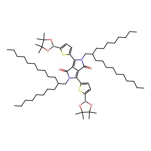 2, 5-Bis(2-octyldodecyl)-3, 6-bis[5-(4, 4, 5, 5-tetramethyl-1, 3, 2-dioxaborolan-2-yl)thiophen-2-yl]pyrrolo[3, 4-c]pyrrole-1, 4(2H, 5H)-dione, min 98%, 100 mg
