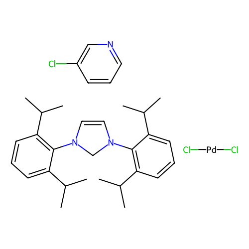 Dichloro[1, 3-bis(2, 6-diisopropylphenyl)imidazolyl-2-idene](3-chloropyridyl)palladium, min 98%, 1 gram