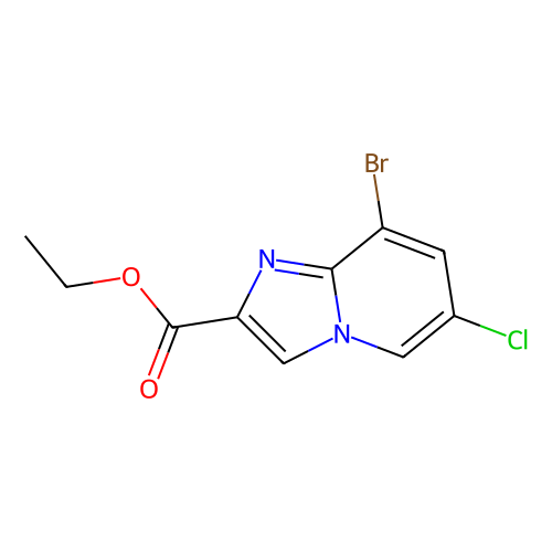 Ethyl 8-bromo-6-chloroimidazo[1, 2-a]pyridine-2-carboxylate, min 97%, 1 gram