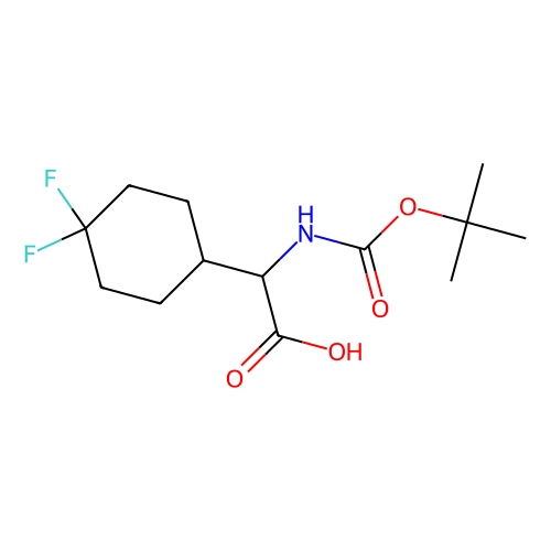 tert-butoxycarbonylamino-(4, 4-difluoro-cyclohexyl)-acetic acid, min 97%, 250 mg