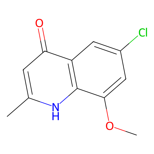 6-Chloro-8-methoxy-2-methylquinolin-4-ol, min 98%, 250 mg