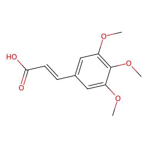3, 4, 5-Trimethoxycinnamic acid, min 99%, 100 grams