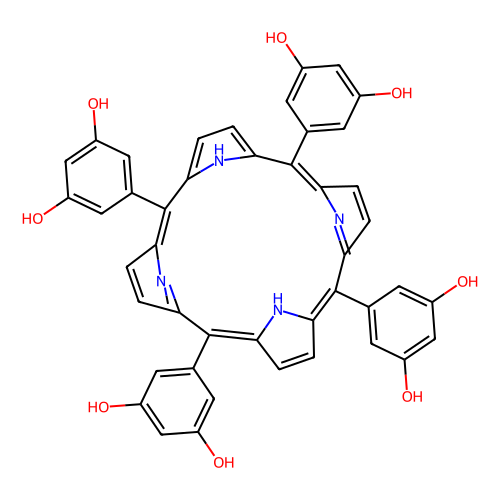 5, 10, 15, 20-Tetrakis(3, 5-dihydroxyphenyl)porphyrin, min 90%, 100 mg 5, 10, 15, 20-Tetrakis(3, 5-dihydroxyphenyl)porphyrin, min 90%, 100 mg