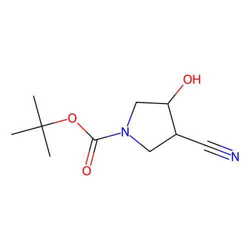 tert-butyl trans-3-cyano-4-hydroxypyrrolidine-1-carboxylate, min 97%, 1 gram