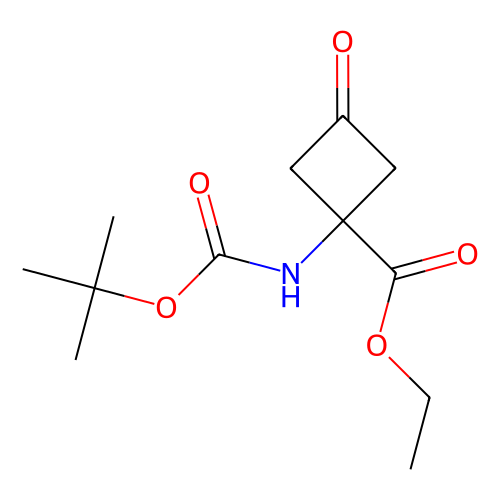 ethyl 1-{[(tert-butoxy)carbonyl]amino}-3-oxocyclobutane-1-carboxylate, min 97%, 1 gram