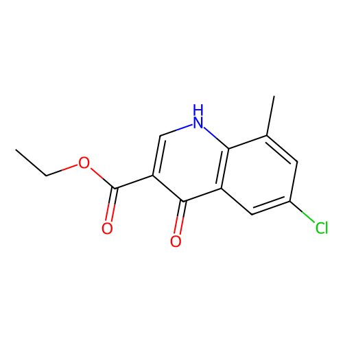 6-Chloro-4-hydroxy-8-methylquinoline-3-carboxylic acid ethyl ester, min 97%, 1 gram