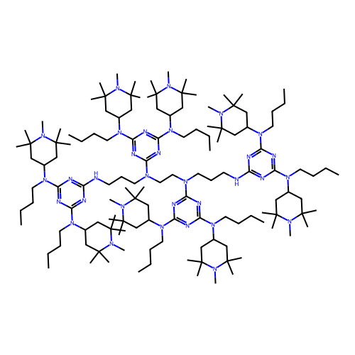 1, 5, 8, 12-Tetrakis[4, 6-bis(N-butyl-N-1, 2, 2, 6, 6-pentamethyl-4-piperidylamino)-1, 3, 5-triazin-2-yl]-1, 5, 8, 12-tetraazadodecane, 100 grams