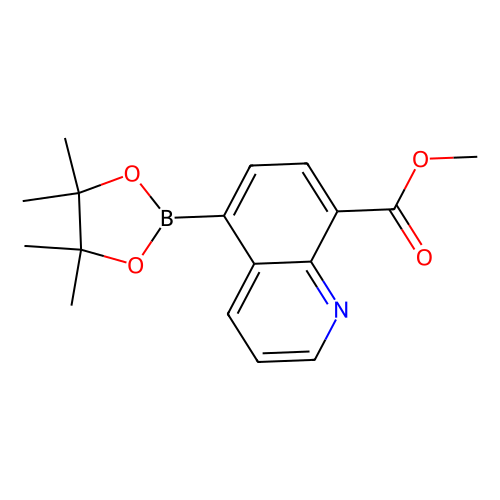 Methyl 5-(4, 4, 5, 5-tetramethyl-1, 3, 2-dioxaborolan-2-yl)quinoline-8-carboxylate, min 97%, 100 mg