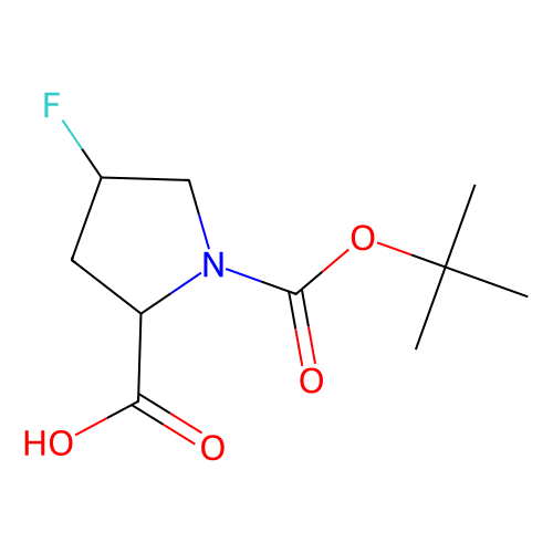 (2R, 4R)-1-[(tert-butoxy)carbonyl]-4-fluoropyrrolidine-2-carboxylic acid, min 97%, 1 gram