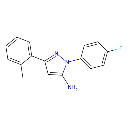 1-(4-FLUOROPHENYL)-3-(2-METHYLPHENYL)-1H-PYRAZOL-5-AMINE, 250 mg
