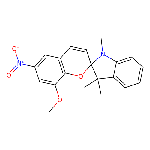 1', 3'-Dihydro-8-methoxy-1', 3', 3'-trimethyl-6-nitrospiro[2H-1-benzopyran-2, 2'-[2H]indole], min 98%, 1 gram