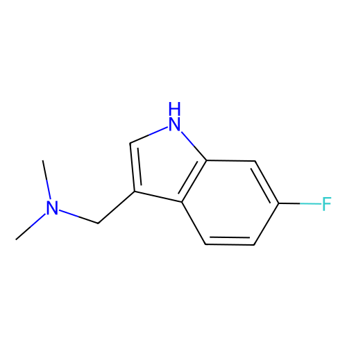 [(6-fluoro-1H-indol-3-yl)methyl]dimethylamine, min 97%, 1 gram